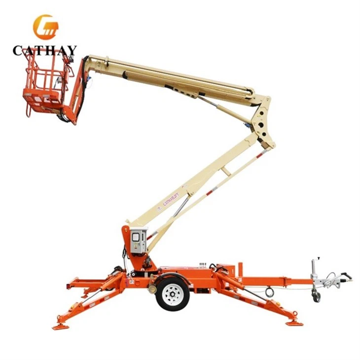 New Upgrade Towable Trailer Boom Lift high quality